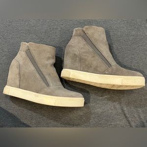 Steve Madden Lazaruss Hidden Wedge Sneaker Booties/Boots Gray Size 10M Women